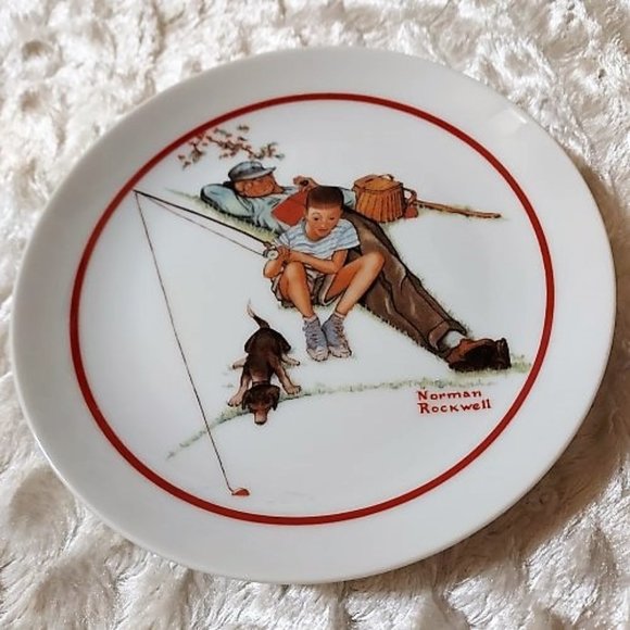 Norman Rockwell Collectors Edition Plate Limited Series Waiting For Dinner 6in - Picture 5 of 5